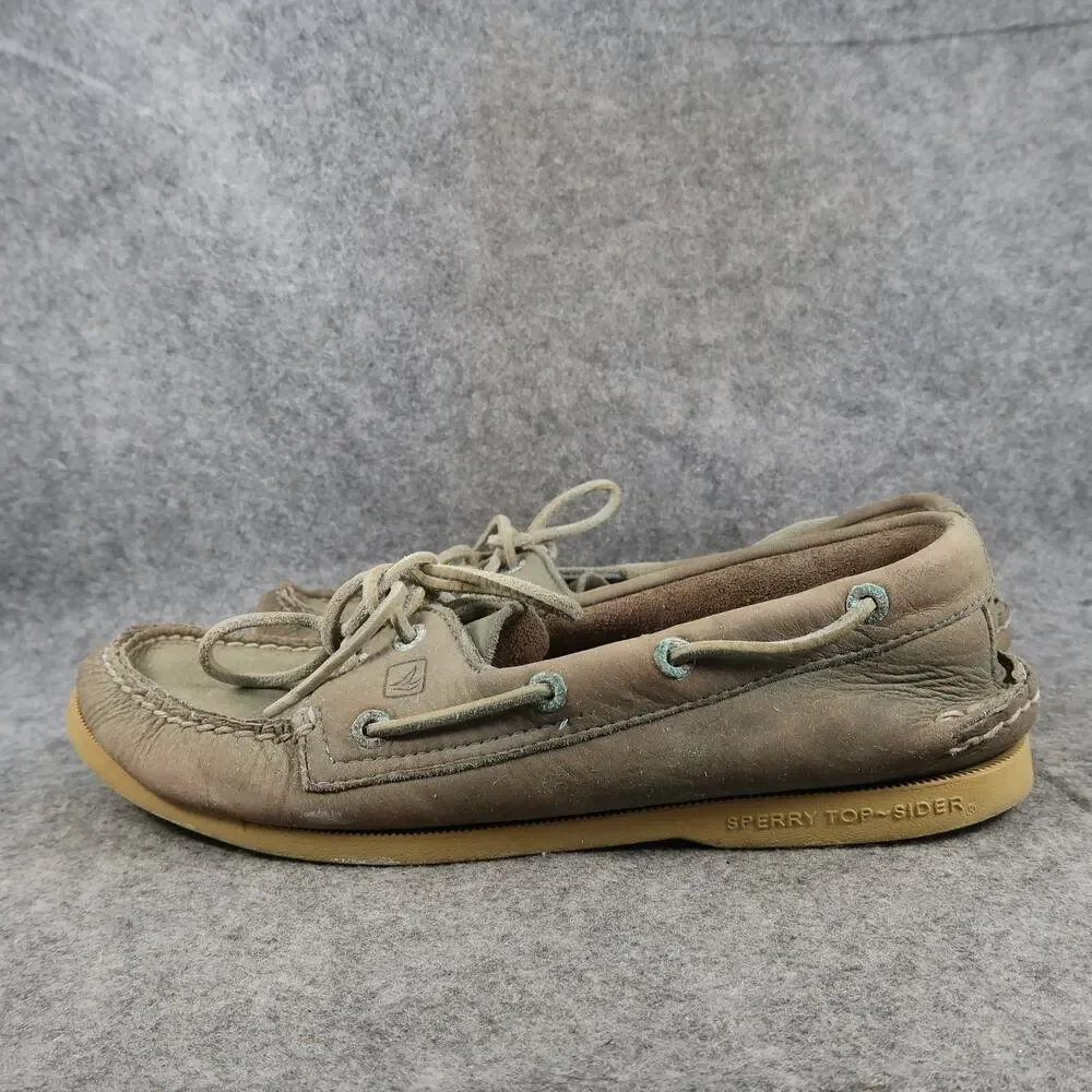 Sperry Boat Shoes Mens 10.5 Casual Leather Moc Toe 2 Eye Dock Sneaker Classic